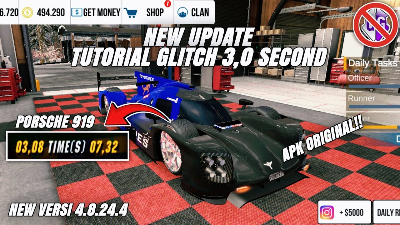NEW UPDATE!! TUTORIAL GLITCH 3,0 SEC Porsche 919 hybrid - CAR PARKING MULTIPLAYER