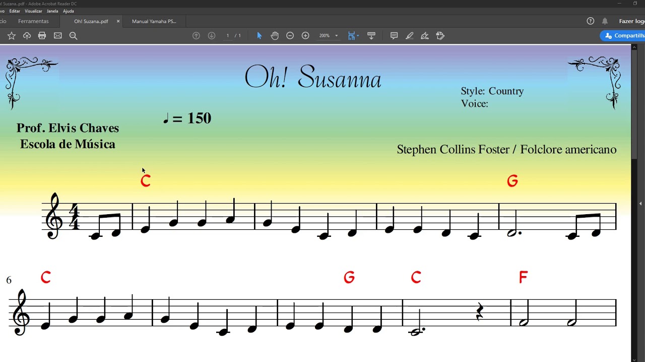 👨‍🏫 Explicando a partitura - Oh! Susanna - 56 - Tutorial 1