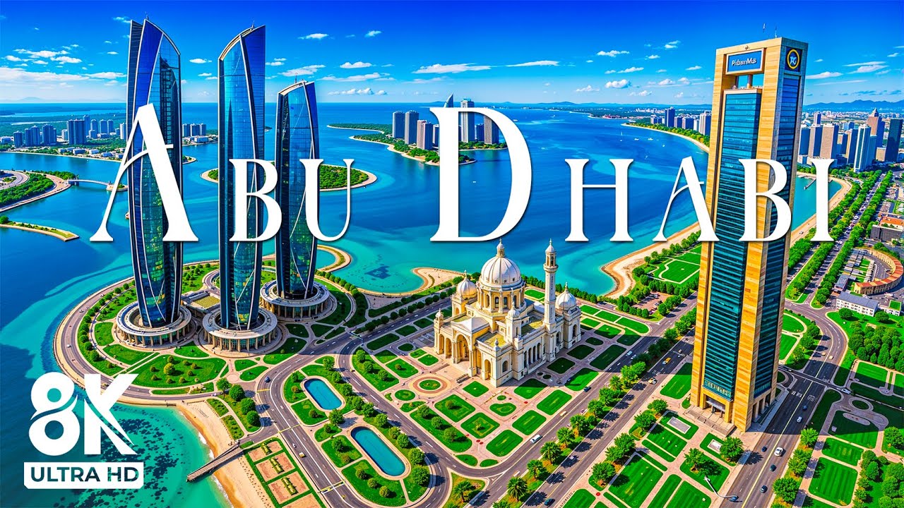 Abu Dhabi, UAE 8K - Explore the City of Wealth, Modern Architecture and Serene Desert Landscapes