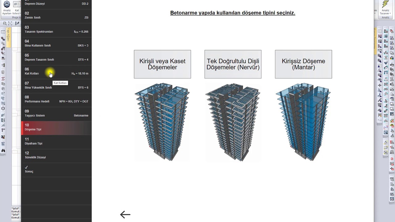 İDECAD v10 ASMOLEN DÖŞEME PROJESİ ve ANALİZİ