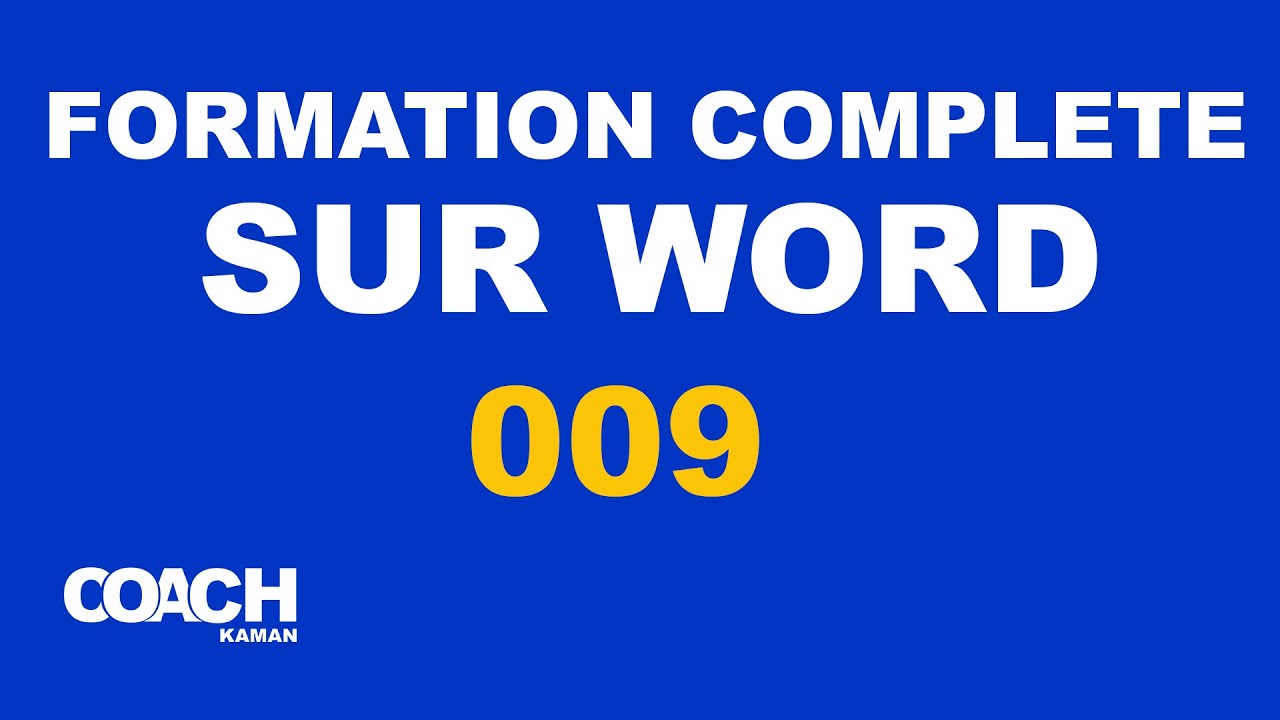 009 LES IMAGES DANS WORD FORMATION COMPLETE MICROSOFT WORD