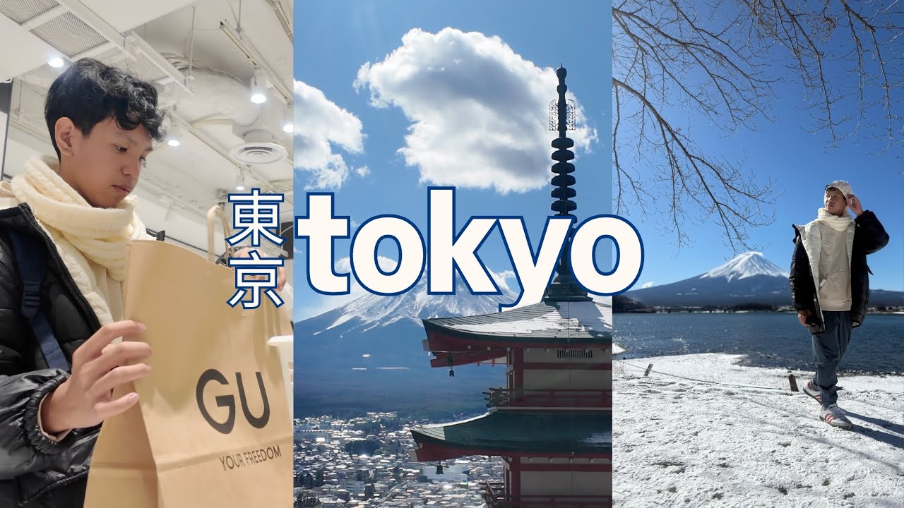 tokyo vlog ❄️ - mt fuji day trip, shopping in shinjuku (GU, UniQlo, souvenirs)