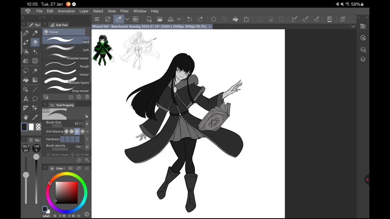 My first character drawing of 2026 - Benchmark Drawing
