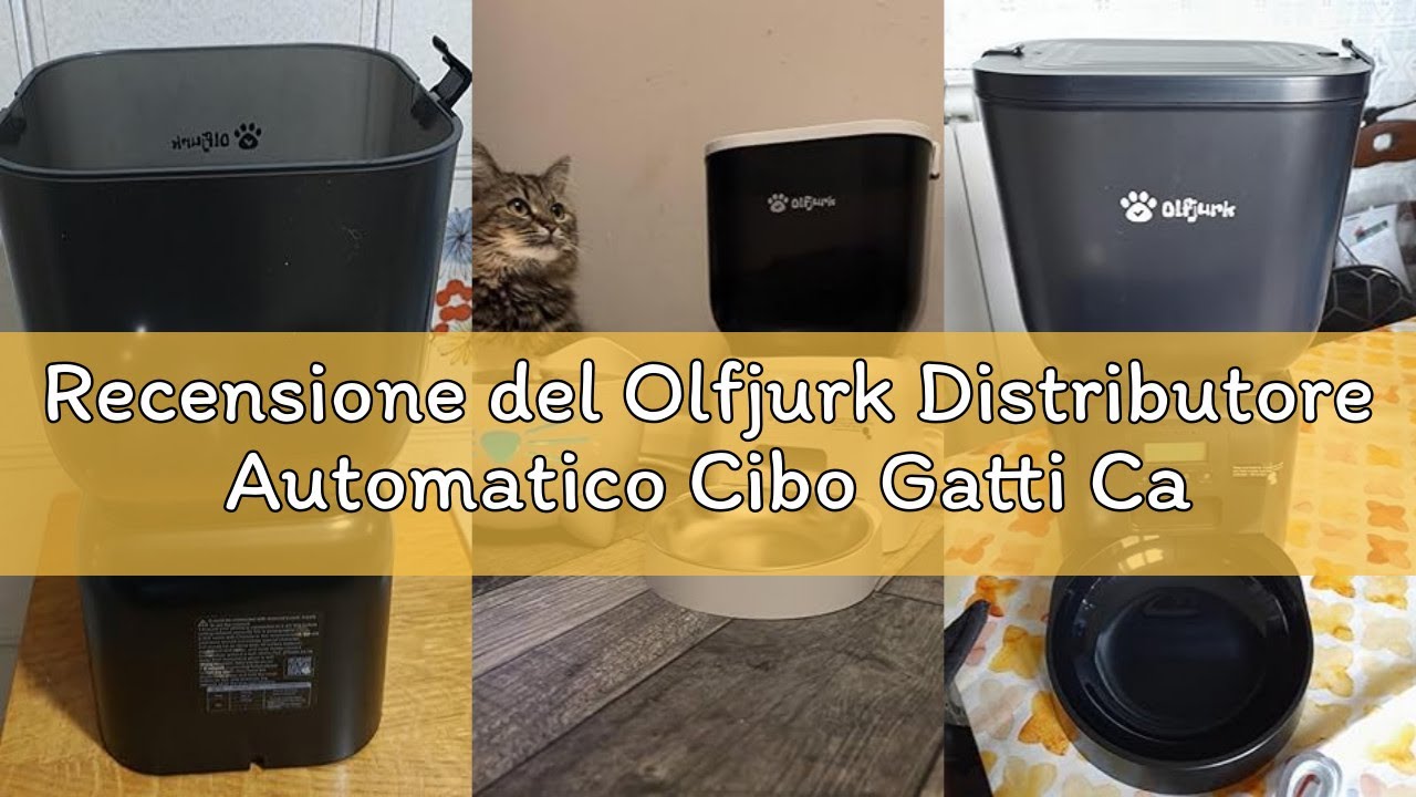 Recensione del Olfjurk Distributore Automatico Cibo Gatti Cani 4L Dispenser Crocchette Cane Gatto Au