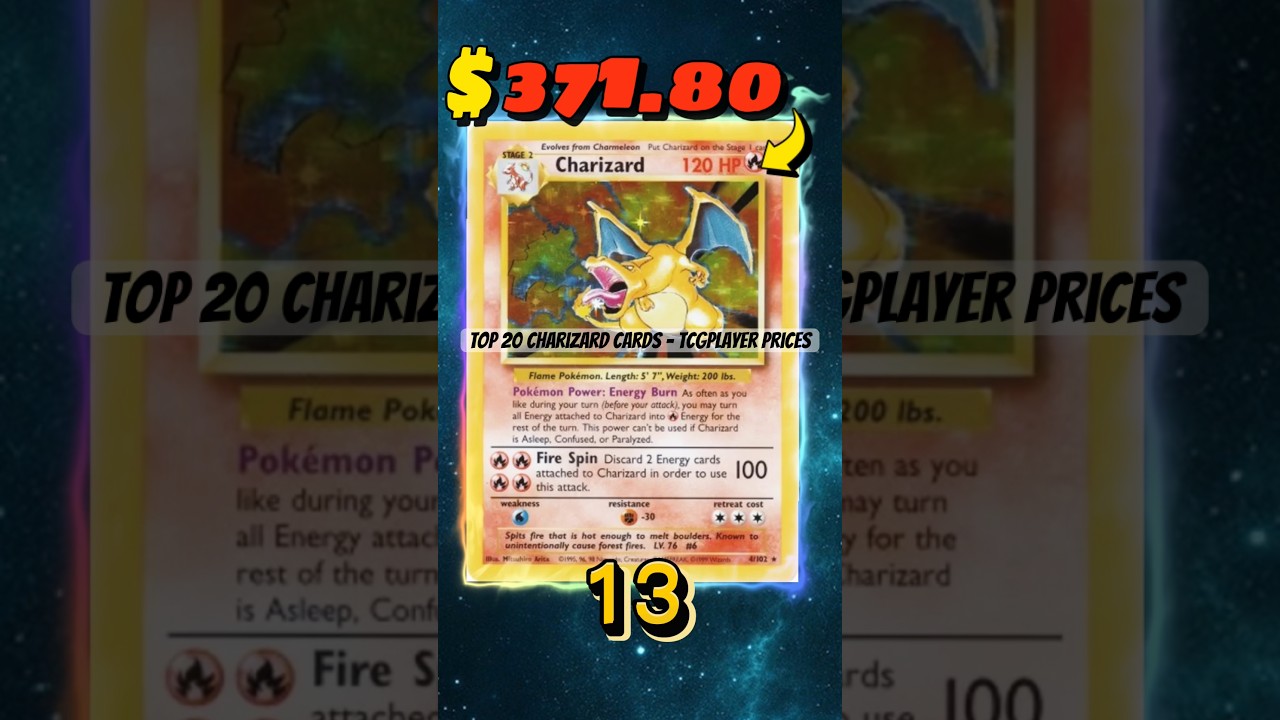 Топ-20 самых дорогих карточек Чаризарда 🔥 🐉 #top20 #pokemontcg #charizard
