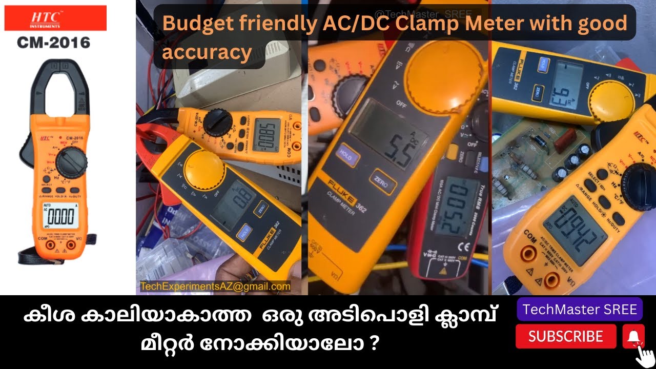HTC AC/DC Clamp Meter VS  Fluke UNI-T MEXTECH KSEB for Volt Amp Checking
