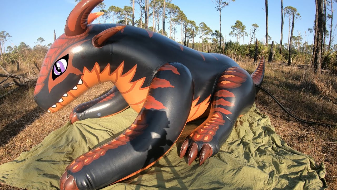 Ember the 9-Foot Inflatable Dragon Pool Float from Phenod Toys