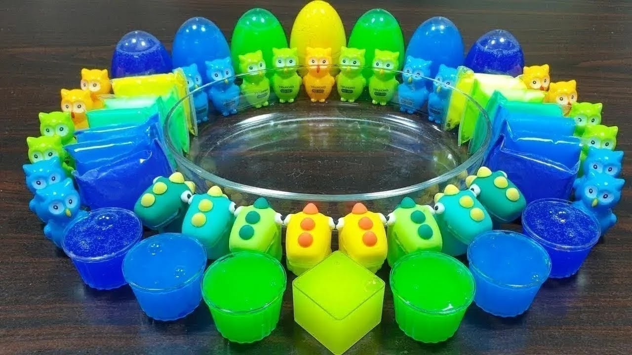 Mixing random things into glossy slime ! Relaxing slime videos ! Alex slime !!!