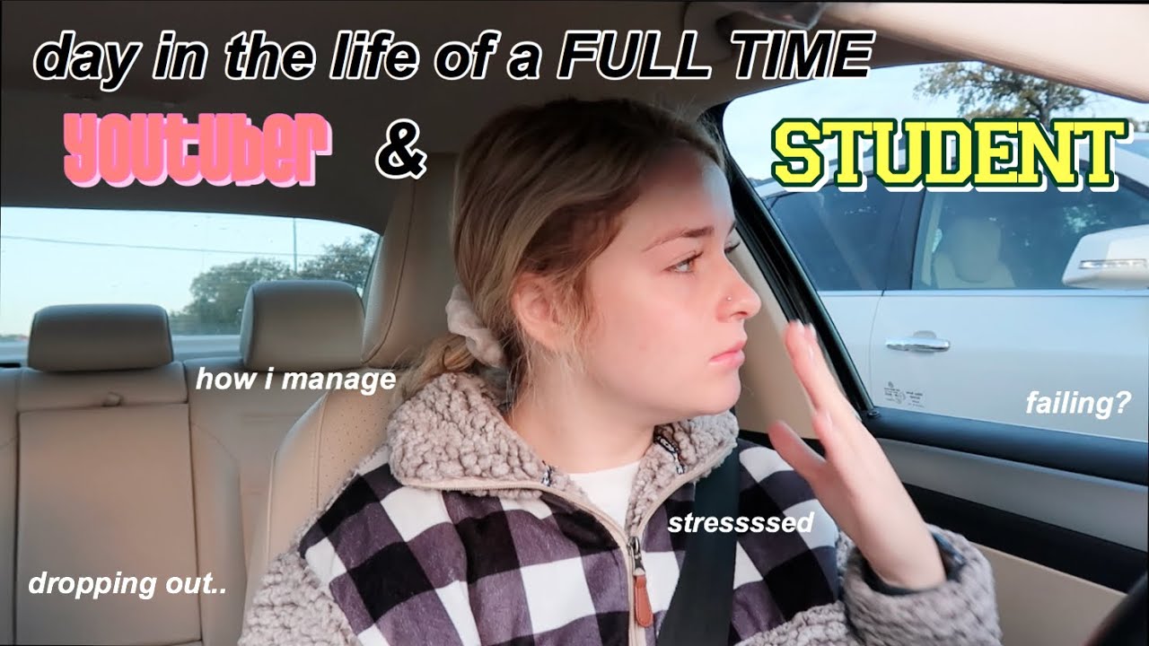 day in the life of a FULL TIME youtuber & high school student | how do i manage??