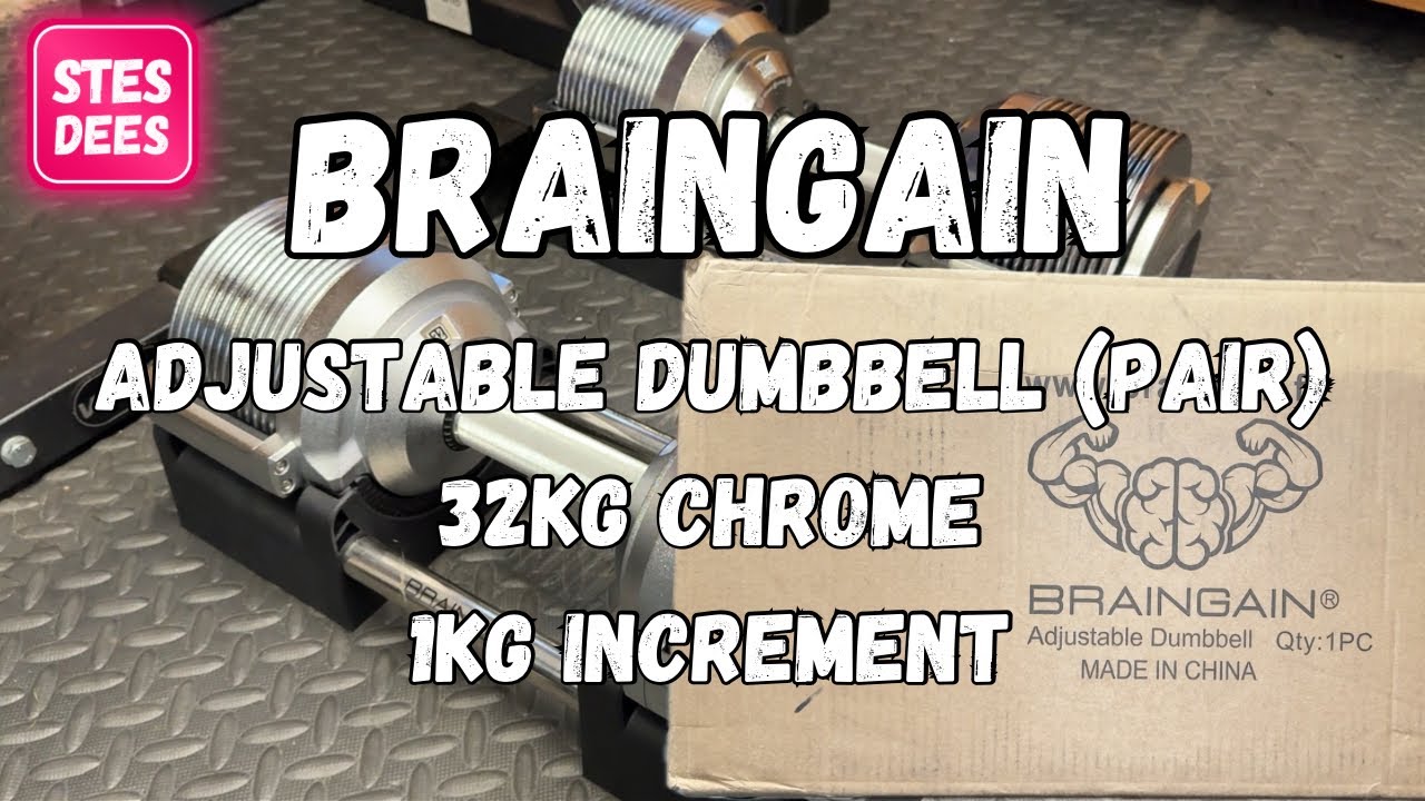Unboxing Braingain Adjustable Dumbbells (Pair) 32kg Chrome | 1kg Increment | Best Home Gym Weights?