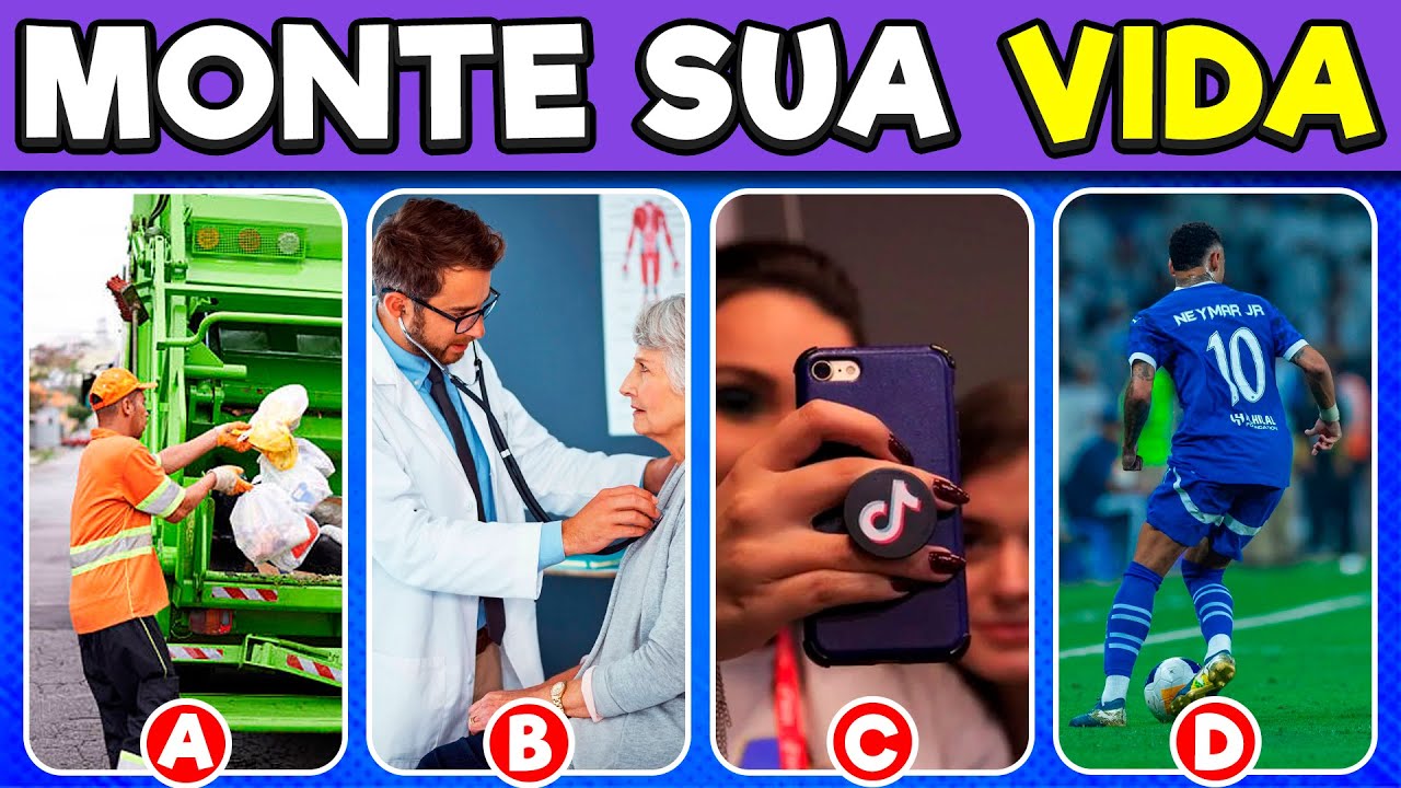 MONTE O SUA VIDA | Jogo das Escolha | Mundo Quiz