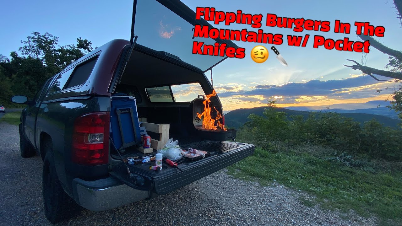 Flipping Burgers With Pocket Knives In The Mountains