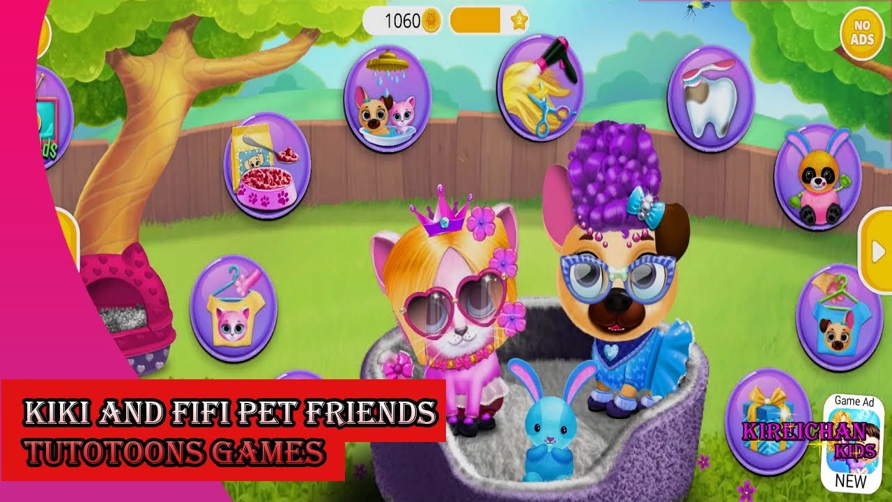 Kiki and Fifi Pet Friends Virtual Pet 4K | Tutotoons Games | Kids Games