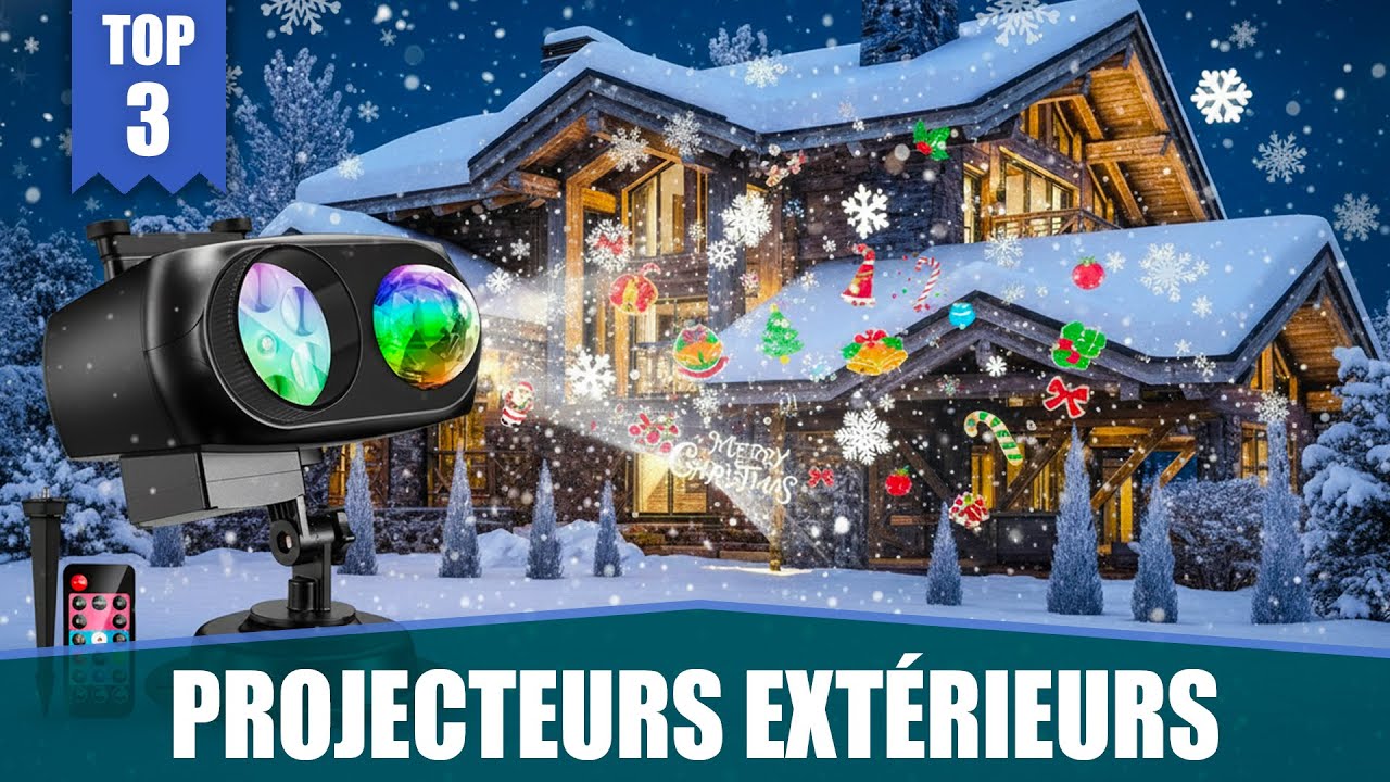 MEILLEURS PROJECTEURS EXTÉRIEURS DE NOËL – TOP 3 COMPARATIF