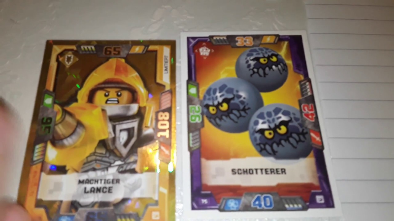🔵Nexo Knights Kartenduell mit Baufrietze Duell 1