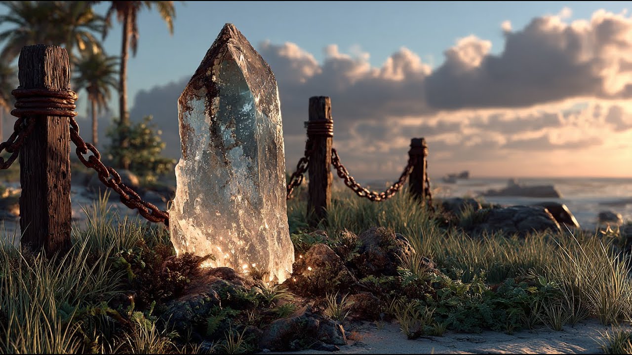 Sunset Crystal Sentinel on the Seabreeze Path | Medieval Fantasy Music & Animated Ambience