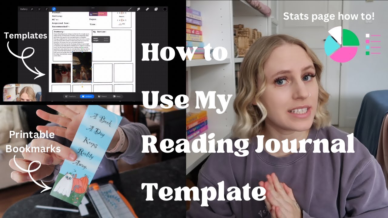 Reading Journal Template How To, Stats Page Explanation and DIY Printable Bookmarks! 🔖📓📊
