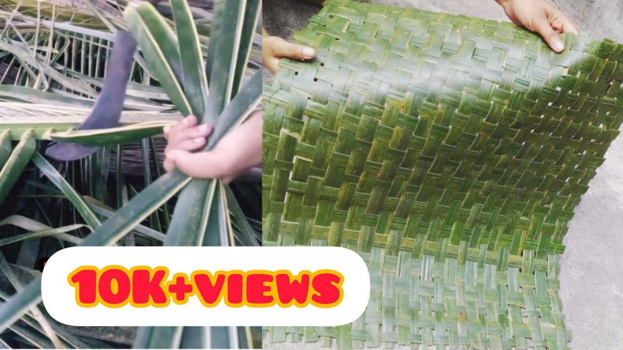 Coconut leaf craft 🌴 ❤️ // Coconut mat making 😍
