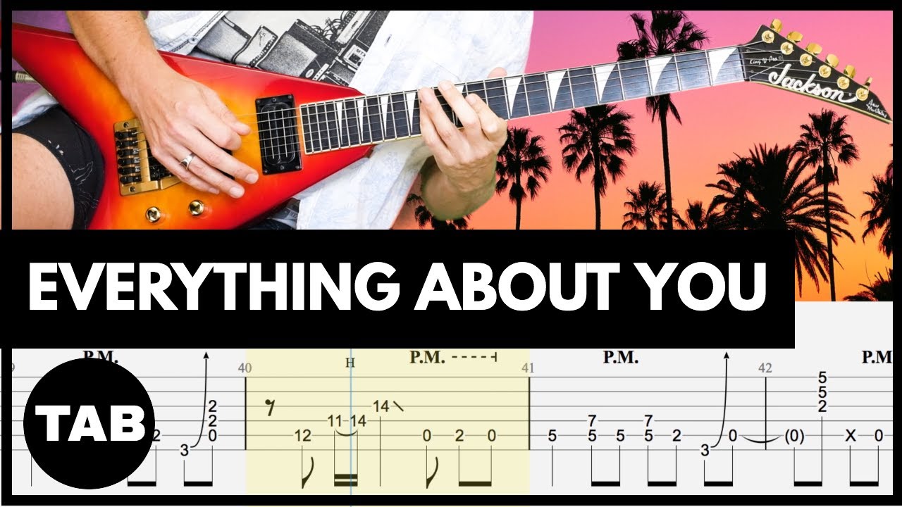 EVERYTHING ABOUT YOU - Ugly Kid Joe Guitar TAB | Lesson | Cover | Tutorial