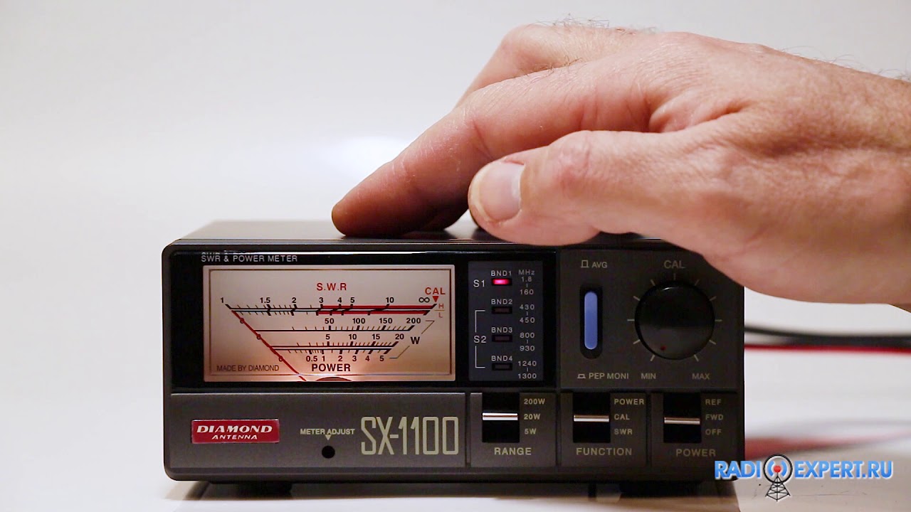 КСВ Ватт метр Diamond SX-1100 - распаковка, включение, работа.