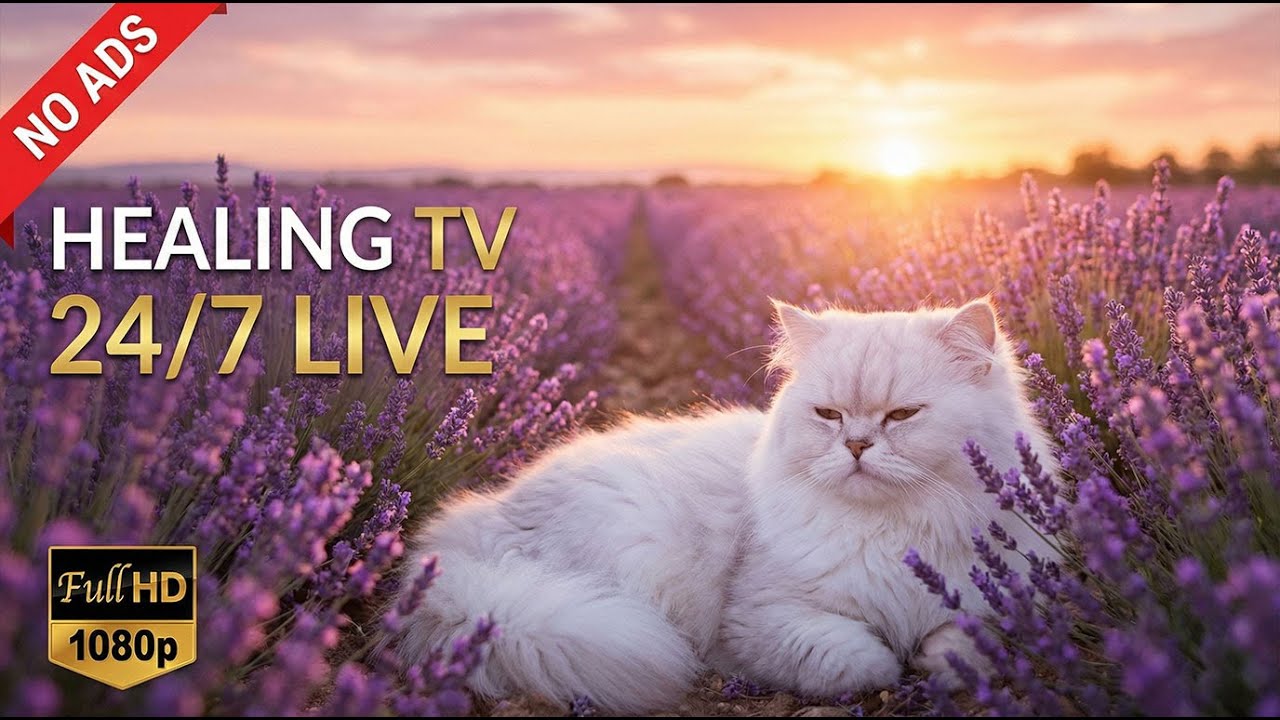 🔴 24/7 LIVE: 24/7 Исцеляющие звуки для кошек 🐈 Спокойные мелодии для дневного сна, исцеления и глу