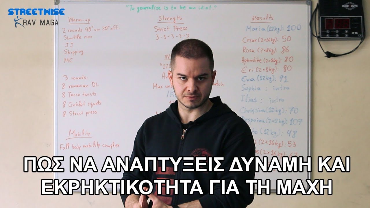 Πώς να Αναπτύξεις Δύναμη και Εκρηκτικότητα για τη Μάχη | Streetwise Krav Maga