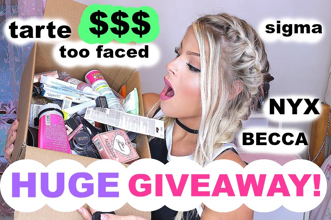 HUGE GIVEAWAY 2016 | Tarte, sigma, too faced & more! | CLOSED