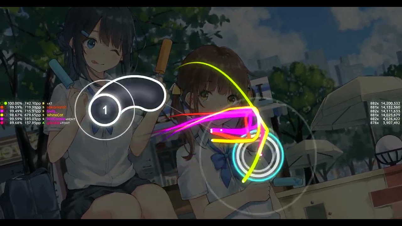 osu! | top 50 player knockout | MRS. GREEN APPLE - Ao to Natsu (katagiri Bootleg) (Sped Up Ver.)