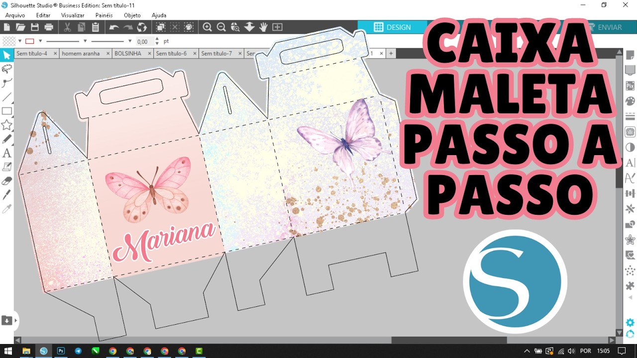Silhouette Studio Iniciantes Caixa Maleta Passo a Passo