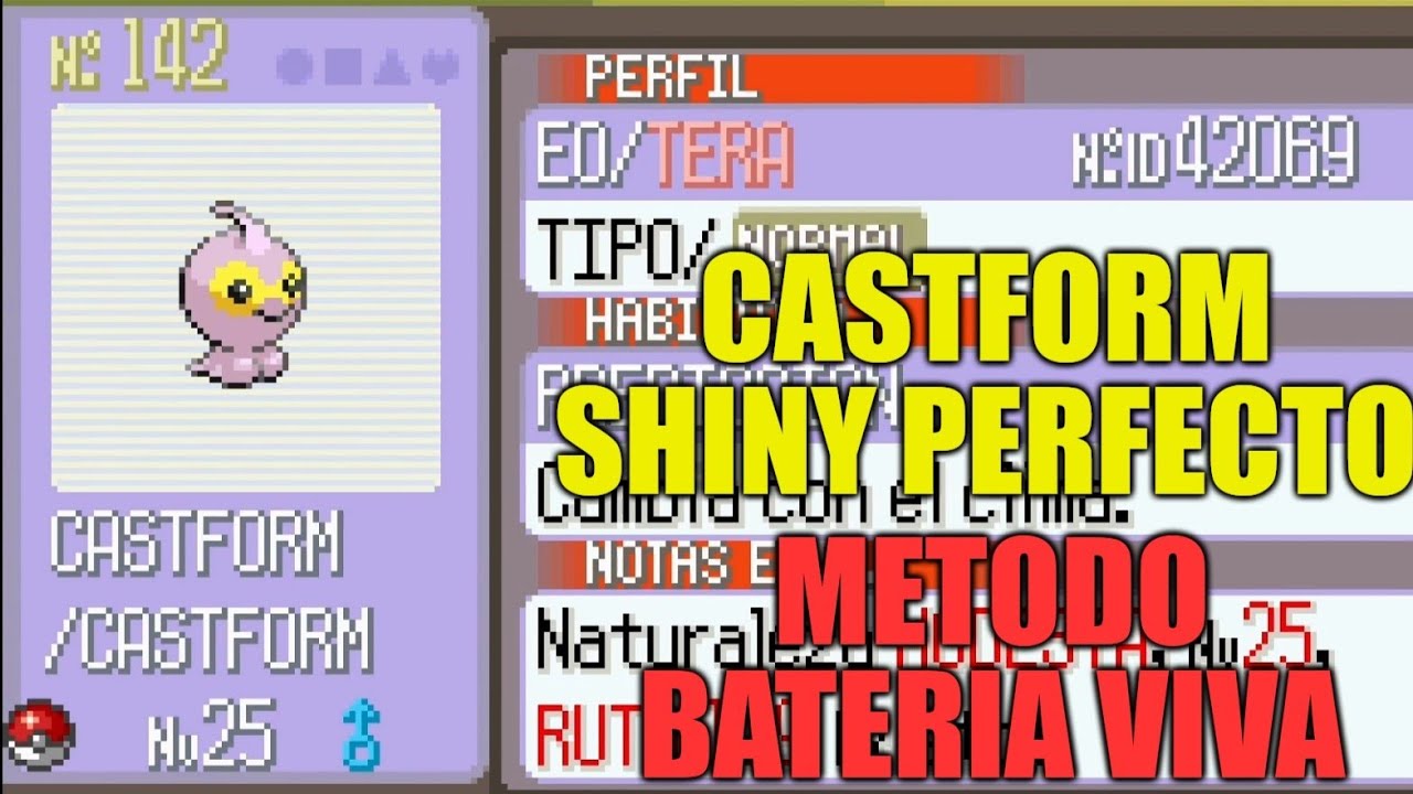 CASTFORM SHINY PERFECTO RNG DE BATERIA VIVA EN POKÉMON ZAFIRO