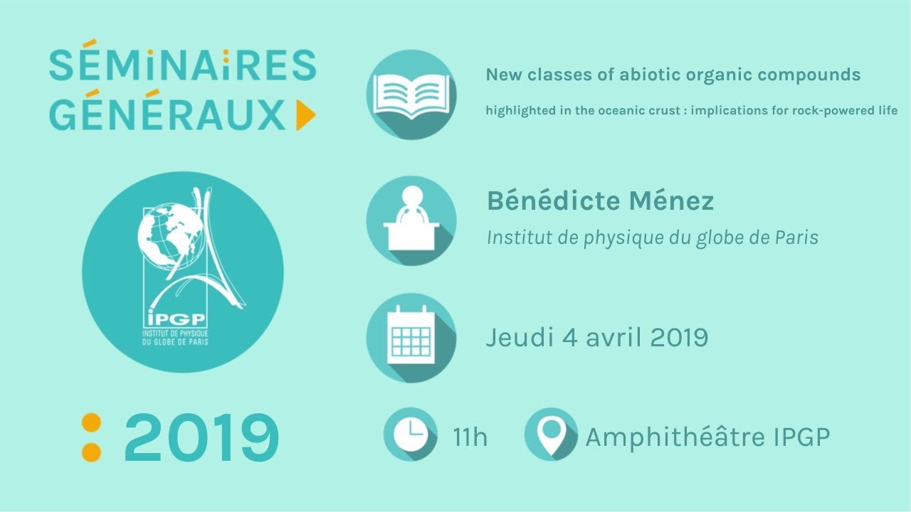 B&eacute;n&eacute;dicte M&eacute;nez (IPGP) 04-04-2019