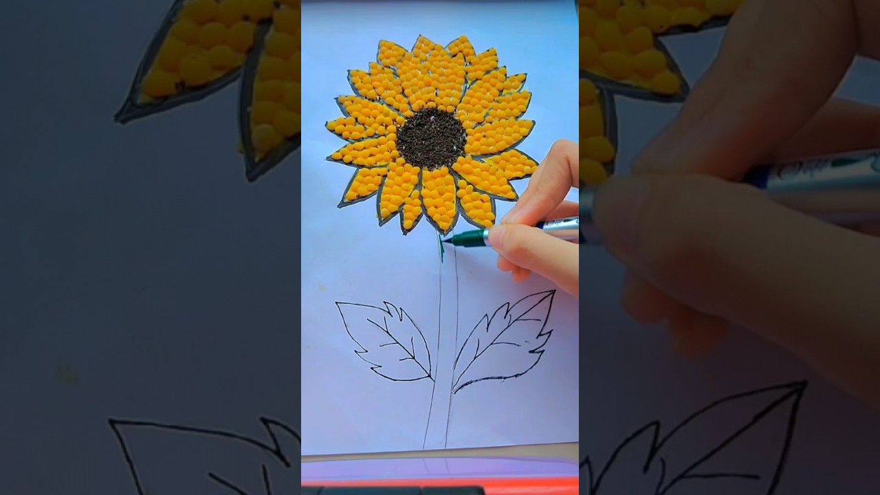 grain art 😊#easydiyeveryday #trending #viral#suniyansuniyan#sunflower