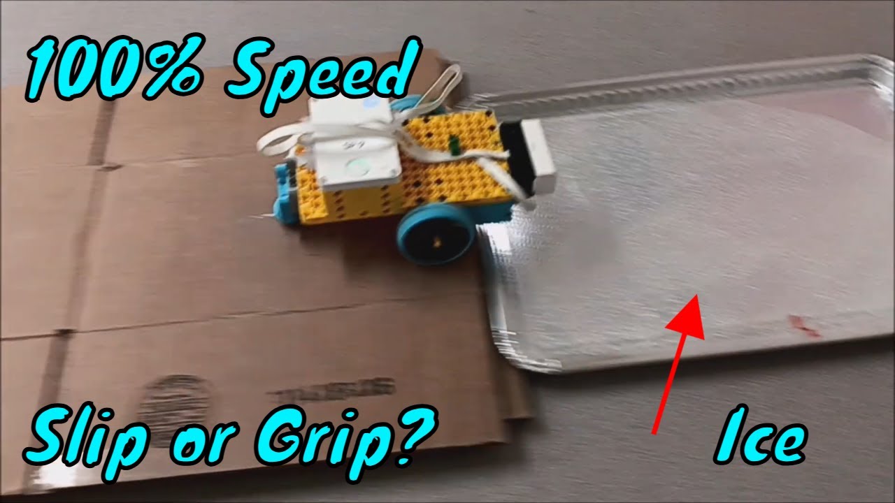 Роботы LEGO Spike Prime и EV3 против льда — скольжение или сцепление?