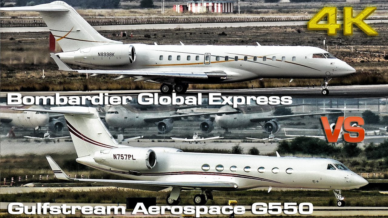 Bombardier BD 700 VS Gulfstream Aerospace G550 [4K]