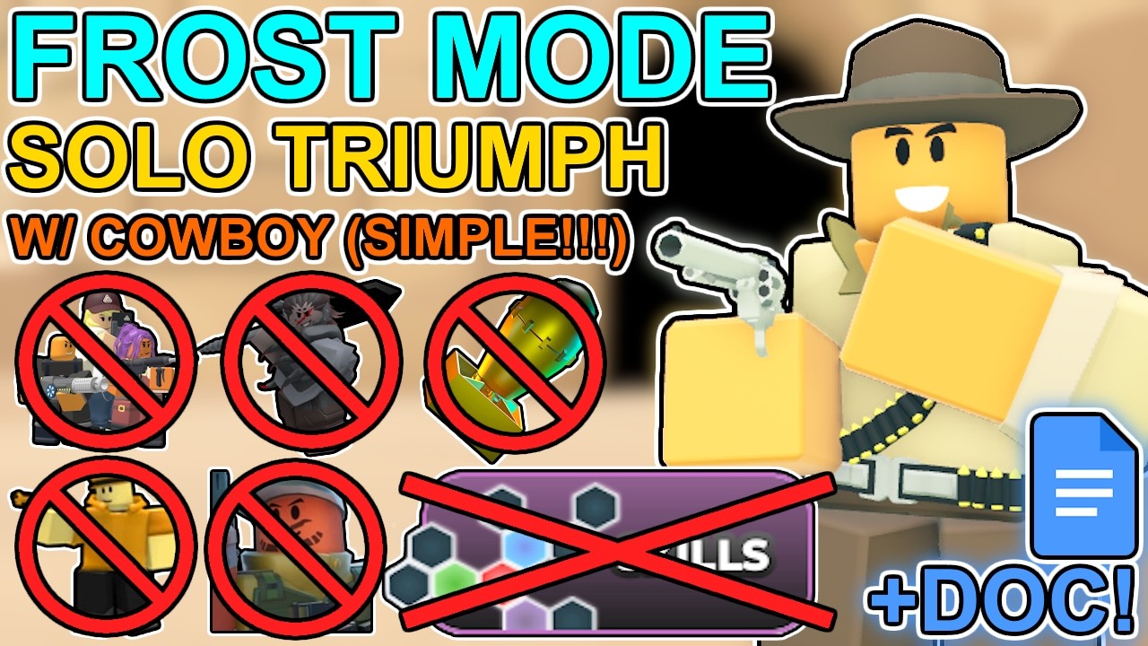 TDS Frost Mode Solo Triumph Strat NST +DOC || NO Merc Base, GScout, Hacker, Skills, Consumables