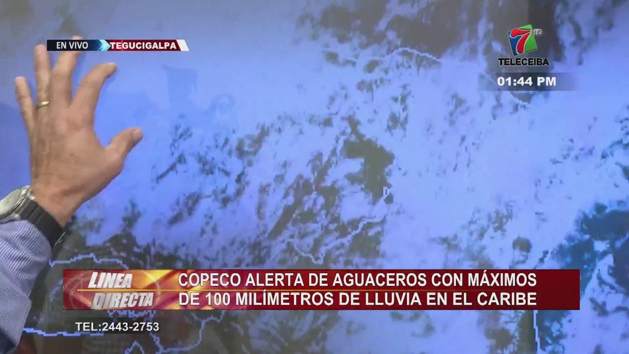 CENAOS alerta aguaceros con acumulados de hasta 100 mm en el Litoral Atlántico