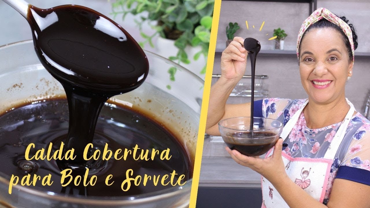 CALDA DE CHOCOLATE ESPELHADA  PARA BOLOS E SORVETE - CHEF LÉO OLIVEIRA
