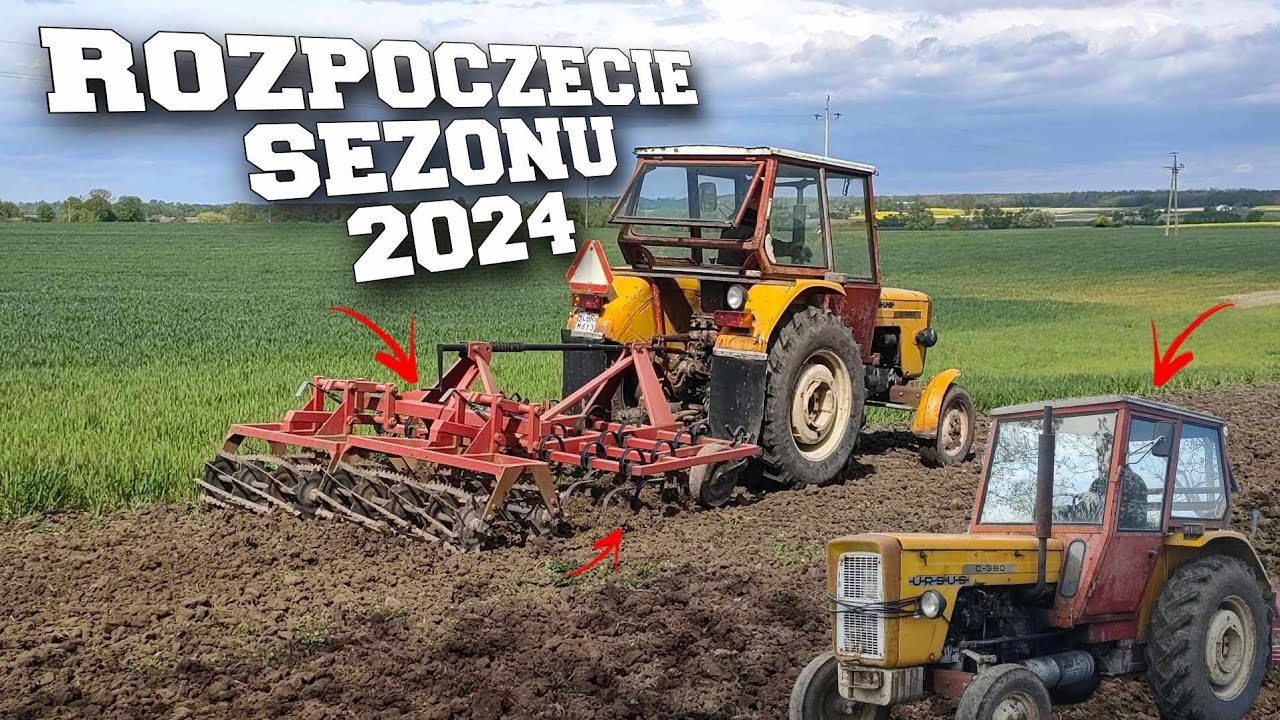 🚜Oporowe Rozpoczęcie sezonu 2024💪 Agregatowanie pod ziemniaki🥔🥔 Ursus C-360 i agregat 2,5m😎