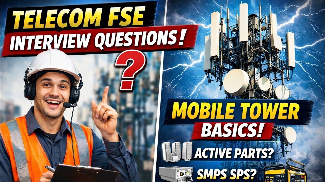 FSE Telecom Interview questions ⚡️SMPS,SPS,GSM,ANTENNA ♨️ FSE Interview