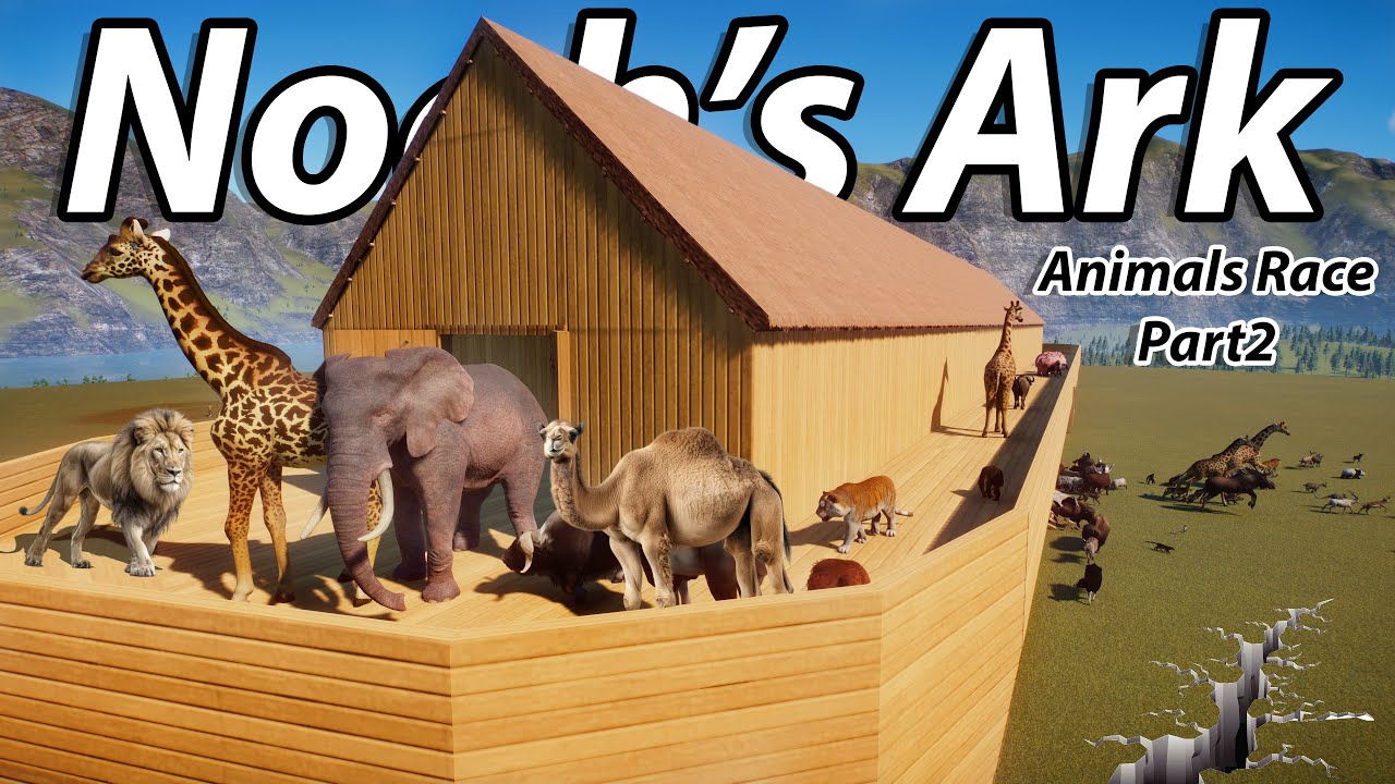 Noah's Ark Animals Race in Planet Zoo All Episodes, Included Lion, Elephant, Giraffe Live Stream #25