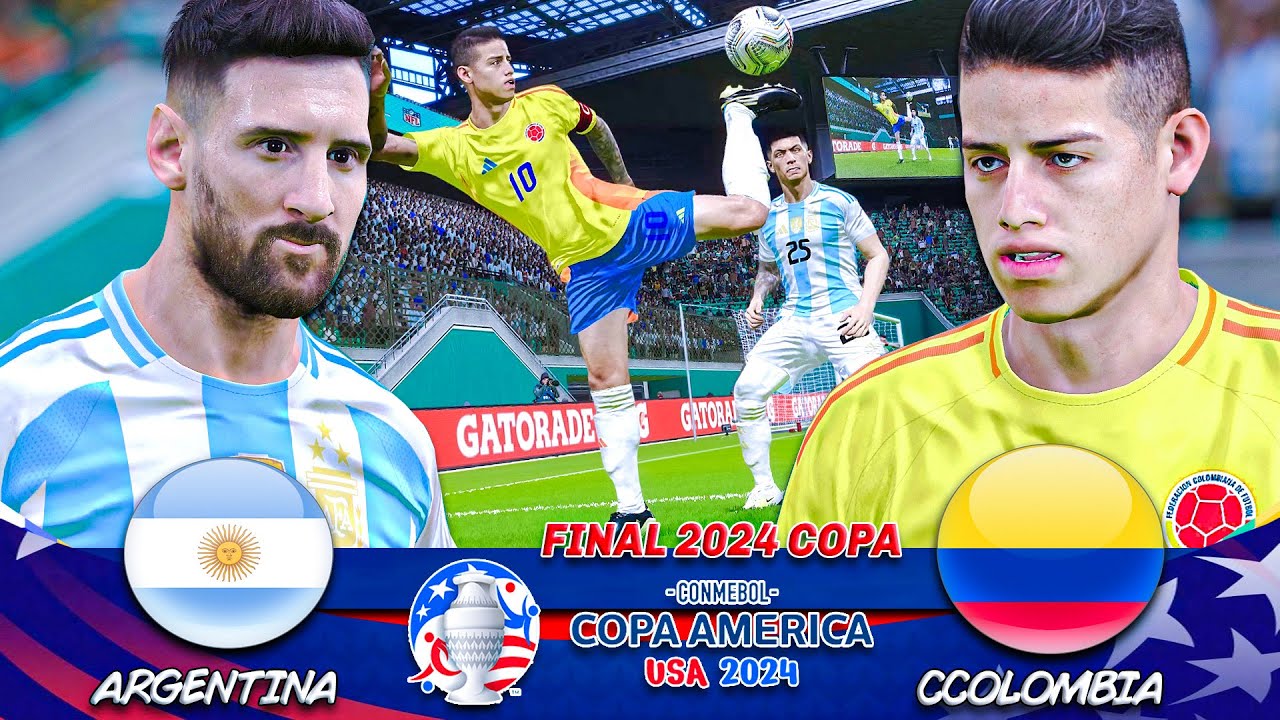 ⚡Argentina vs. Colombia : Copa America 2024 - Final | Full Match | Football Gameplay 🔥