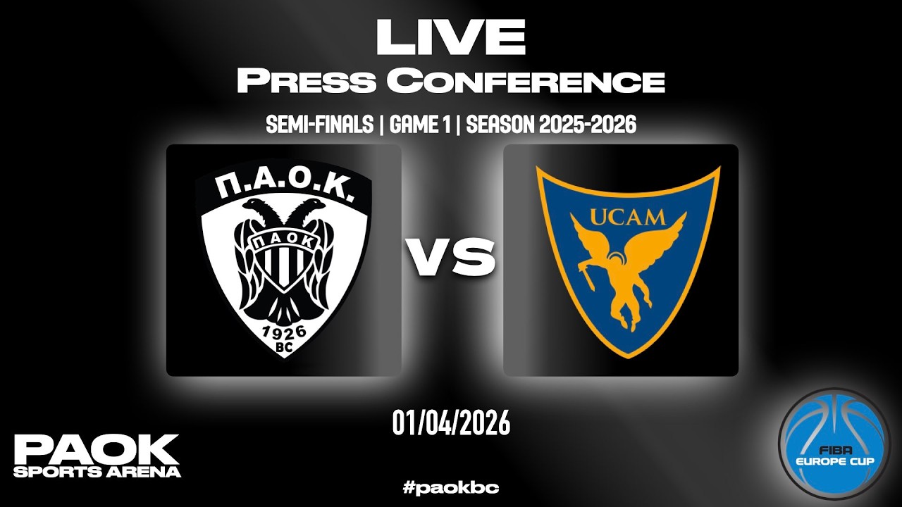 PAOK BC - UCAM Murcia | Press Conference | Thessaloniki, PAOK Sports Arena (01.04.2026)