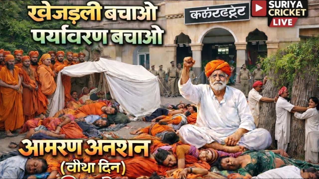 🔴Live-आप देख रहे हैं खेजड़ली बचाओ पर्यावरण बचाओ महापड़ाव बीकानेर कलेक्ट्रेट घेराव।📍 बीकानेर