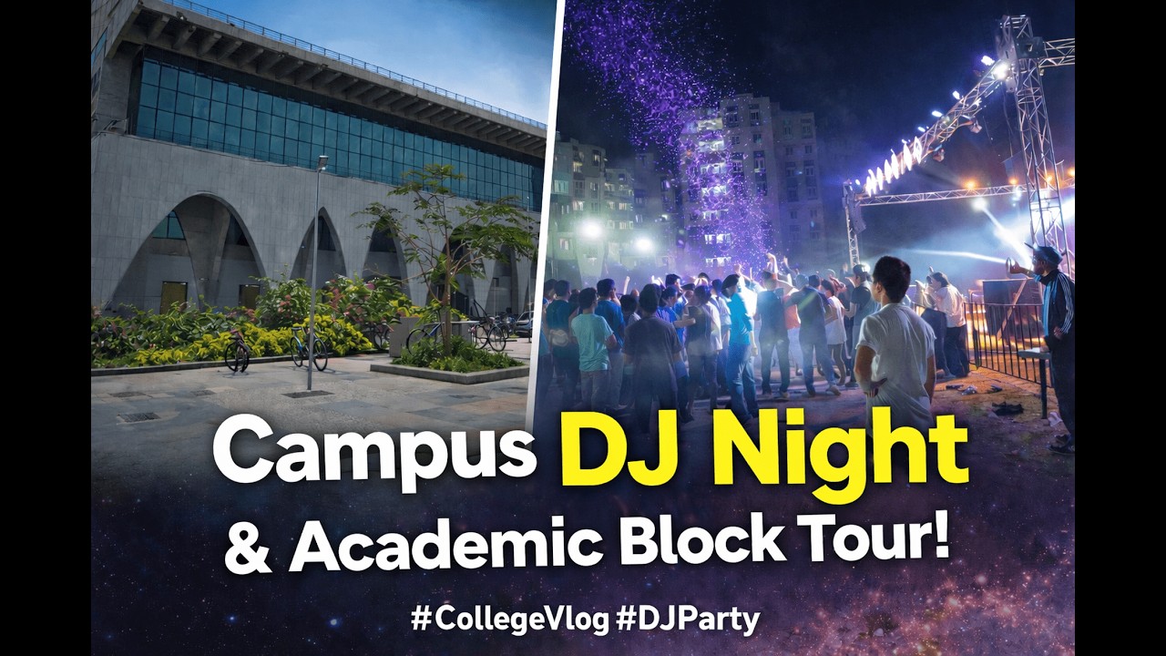 DJ Night Madness 🔥 + Academic Block Tour | Campus Vlog 2026