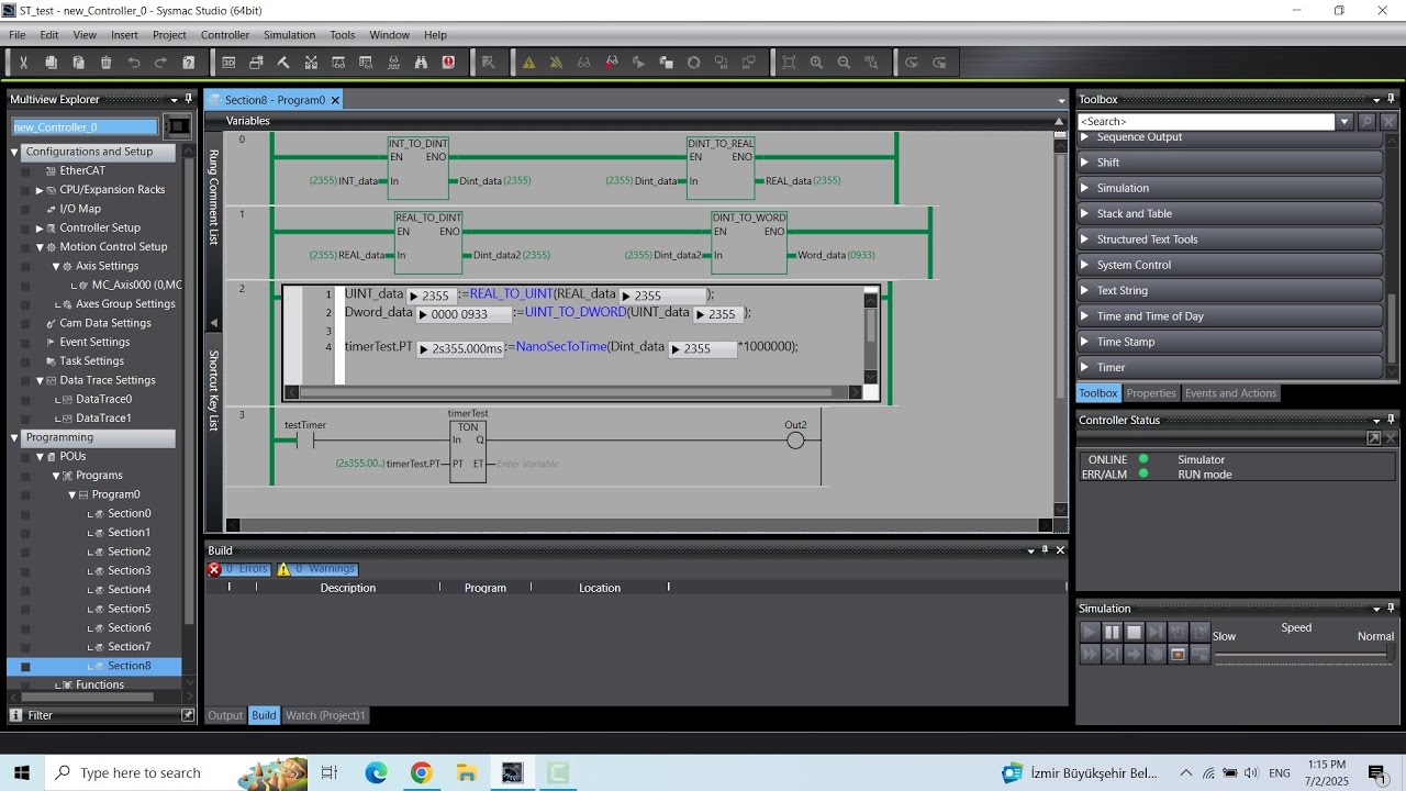 Omron Sysmac Studio Data Conversion #plc #programming