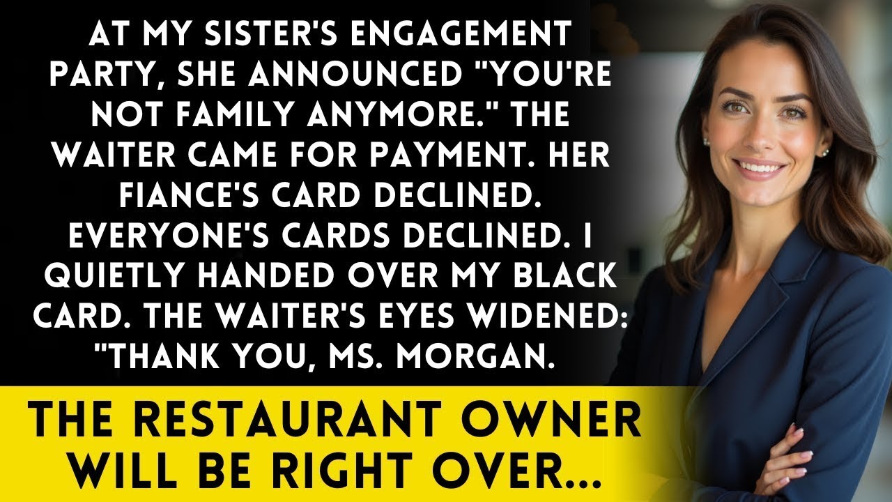 My Sister Said You're Not Family Anymore at Her Engagement Party - Until She Saw My Black Card
