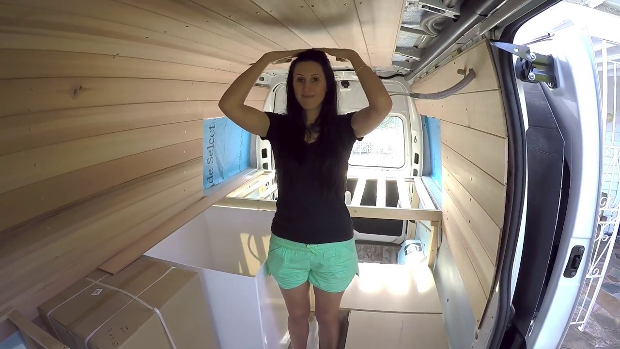 CAMPERVAN CONVERSION - Cedar walls & ceiling installation