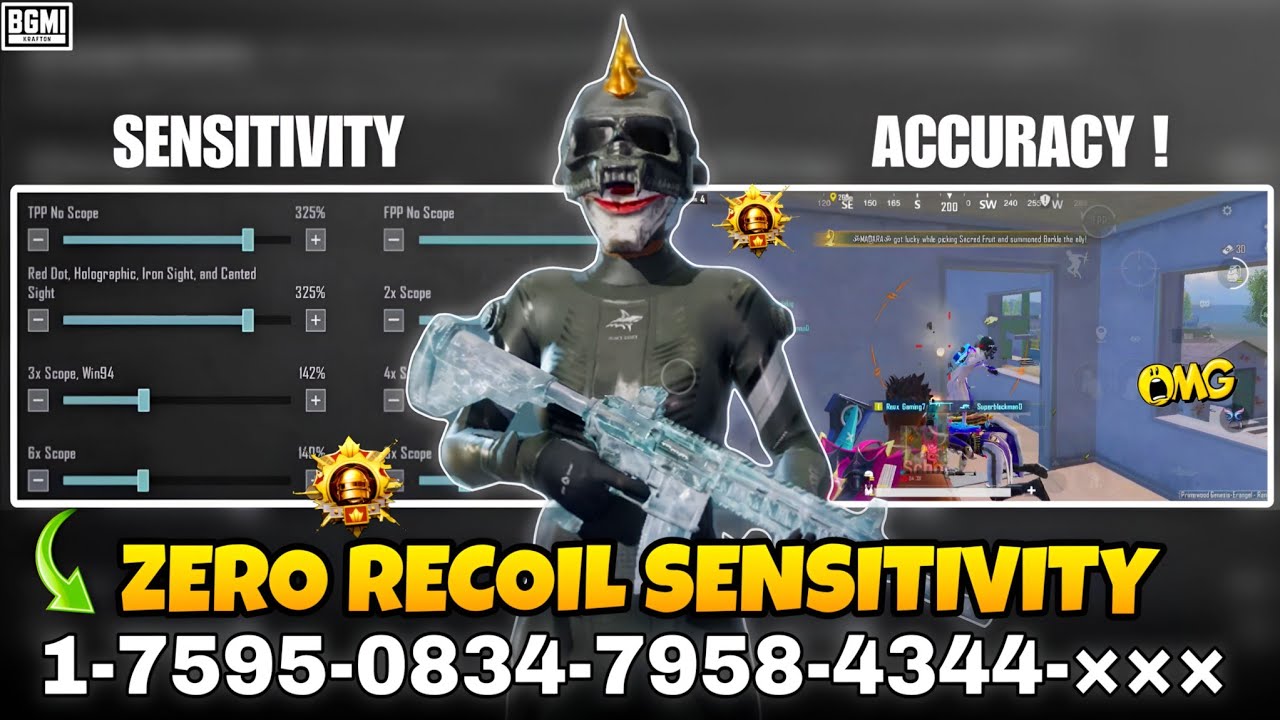 Best Recoil Sensitivity For BGMI | Zero Recoil Sensitivity Settings & Code