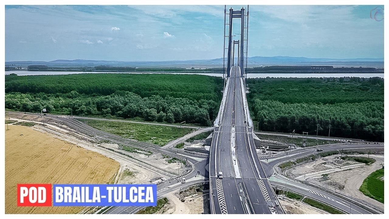 POD suspendat peste Dunare de ls BRAILA #podbraila #2023  - 4 zile pana la inaugurare #webuild  #ihi