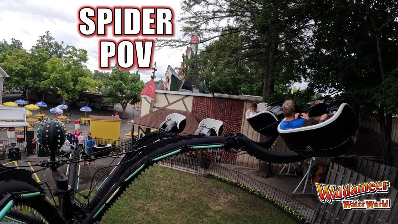 Spider POV (4K 60FPS), Waldameer Eyerly Spinning Ride | Non-Copyright